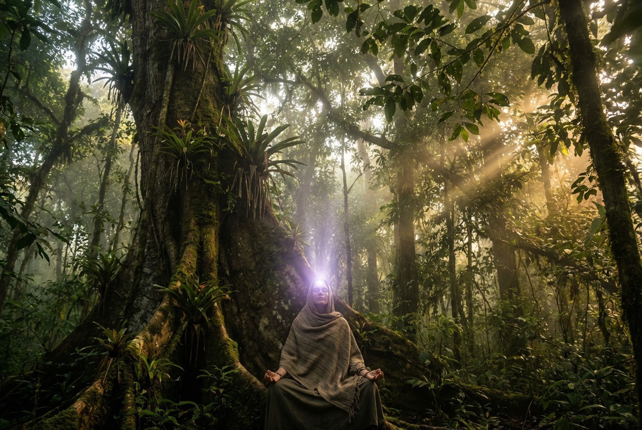 Meditacia tretie oko prales